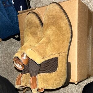 Born Tan Suede Ankle Boots